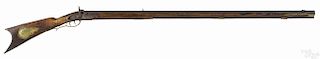 Pennsylvania percussion full stock rifle, .45 caliber, signed APR on upper flat