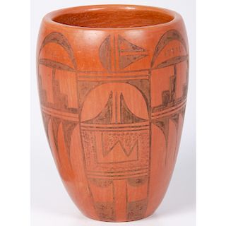 Ethel Youvella (Hopi, 1919-2006) Pottery Vase