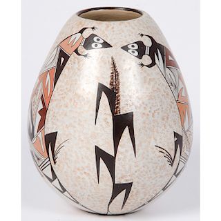 Sylvia Naha (Hopi, 1951-1999) Polychrome Pottery Bowl