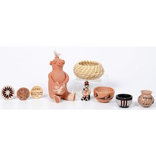 Collection of Pueblo Miniatures, Pottery and Baskets