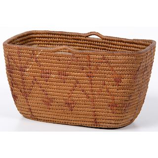 Salish Imbricated Basket, Collected by Hayter Reed (Canadian, 1849-1936), Deputy Superintendent of General Indian Affairs