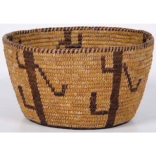 Tohono O'odham Basket, with Cacti