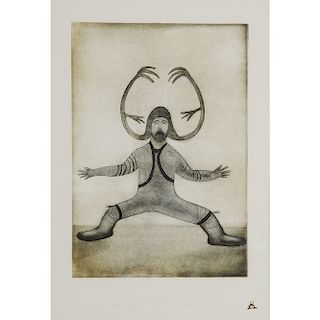 Enookie Akulukjuk (Inuit, b. 1943) Etching on Paper, From the William Rose Collection, Illinois