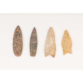 Four Paleo Points, From the Collection of Richard Bourn, Sr., Old Saybrook, Connecticut 