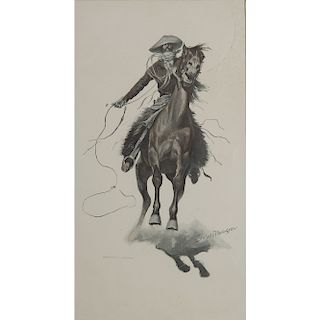 Frederic Remington (American, 1861-1909) Lithograph on Paper