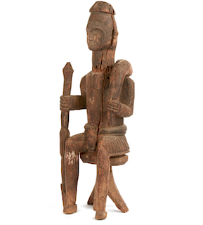 Igbo Seated Community Ikenga Figure, Early 20th Century