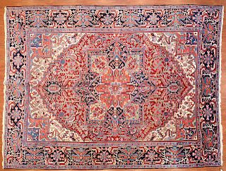 Antique Heriz Rug, Persia, 9 x 11.9