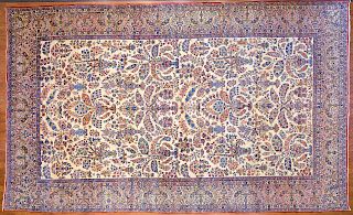 Antique Lavar Kerman Carpet, Persia, 11.9 x 19.3