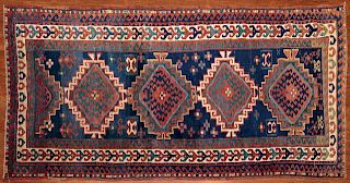 Antique Kazak Rug, Caucasus, 3.7 x 7.5