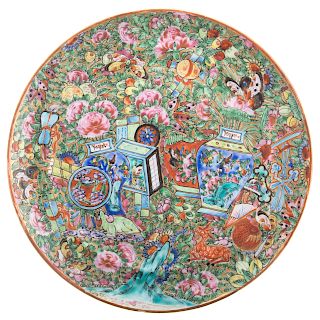 Rare Chinese Export Famille Rose Plate