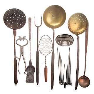 Ten Assorted Early Metal Kitchen Tools