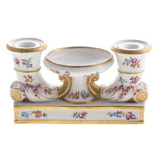Continental Neoclassical Style Porcelain Standish