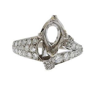 Platinum Diamond  Ring Mounting
