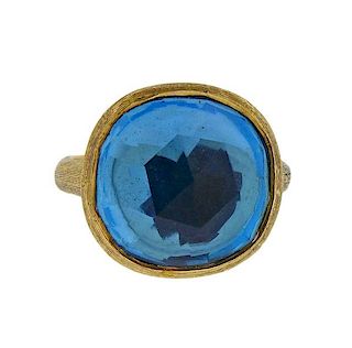 Marco Bicego 18k Gold Blue Topaz Ring