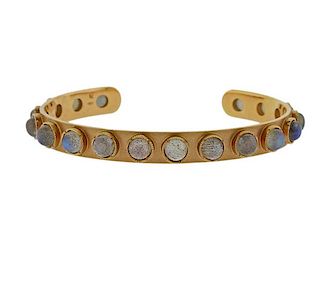 Irene Neuwirth 18k Gold Labradorite Cuff Bracelet 