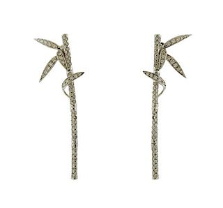 Carrera  Y Carrera Bamboo 18k Gold Diamond Earrings 