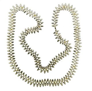 Gurhan Sunflower Silver Long Necklace 
