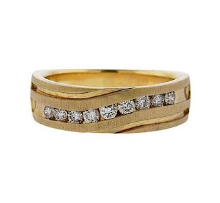 10K Gold Diamond Wedding Band Ring