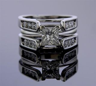 14k Gold 1.33ctw Diamond Engagement Bridal Ring 