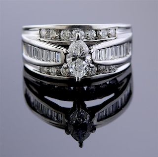 14k Gold Diamond Engagement Bridal Ring 