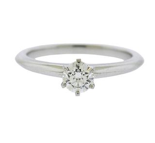 Tiffany &amp; Co Platinum 0.43ct Diamond Engagement Ring