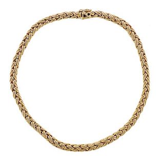 Tiffany &amp; Co Russian Weave 14K Gold Necklace