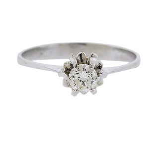 18K Gold Diamond Engagement Ring