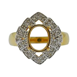 14K Gold Diamond Ring Mounting