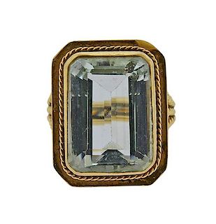 14K Gold 13.5Ct Aquamarine Ring