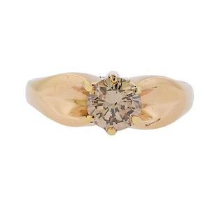 14K Gold Fancy Diamond Engagement Ring