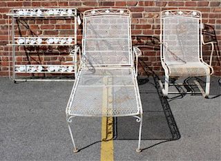 Group of Vintage Iron Outdoor Furniture.