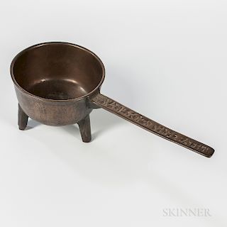 "Ye Wager of Sin is Death" Inscribed Bronze Skillet