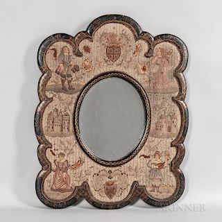 Needlework-framed Mirror