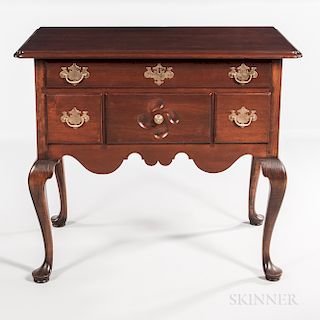 Queen Anne Carved Cherry Dressing Table