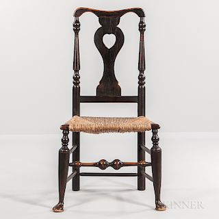 Vase-back Chair with Heart Cutout