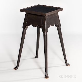 Queen Anne Black-painted Splay-leg Stand