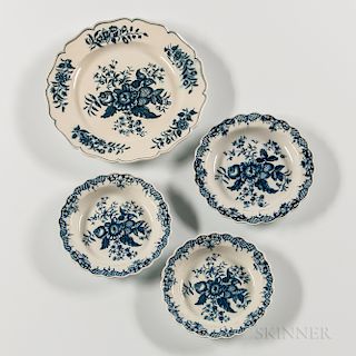 Four Worcester Porcelain Plates