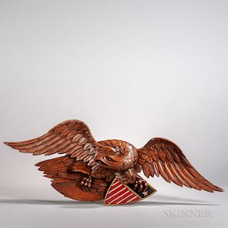 Carved and Painted "Newport" Eagle Plaque