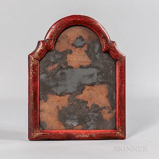 Small Red Japanned Mirror