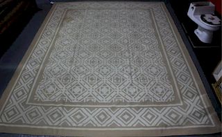 Handmade Roomsize Dhurrie Carpet.