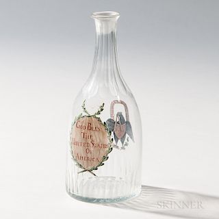 "God Bless the United States of America" Enamel-decorated Decanter