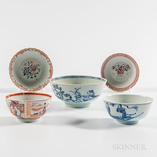 Five Small Export Porcelain Bowls