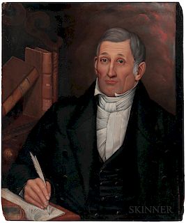 Milton Hopkins (New York/Connecticut/Ohio, 1789-1844)  Portrait of David Brunson