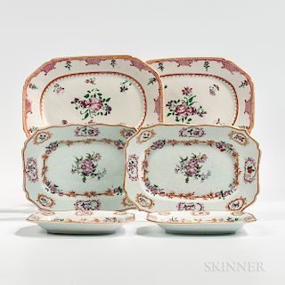 Three Pairs of Export Porcelain Platters