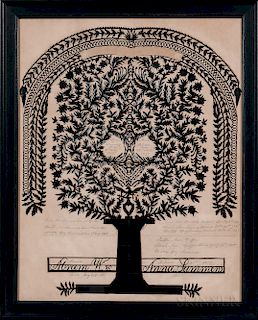 Abram W. and Anna Summers Tree of Life Scherensnitte Picture