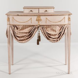 White-painted Dressing Table with Gilt Detail