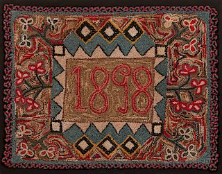 Hooked and Braided "1898" Rug