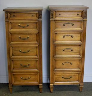 Pair of Vintage Multi Drawer Chests. 1 with Secret