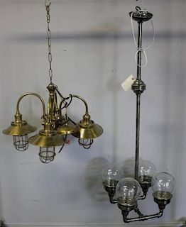 Lot of 2 Industrial Style Chandeliers.
