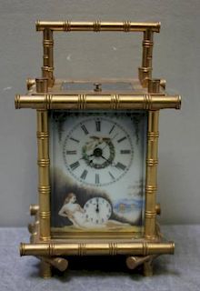 Faux Bamboo Repeater Carriage Clock.